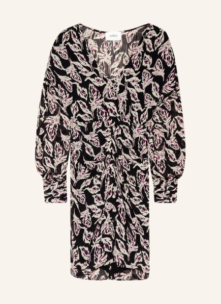 ba&sh Kleid GIZELLE , Farbe: SCHWARZ/ CREME/ FUCHSIA (Bild 1)