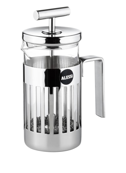ALESSI Kaffee- und Teezubereiter mit Pressfilter, Farbe: SILBER (Bild 1)