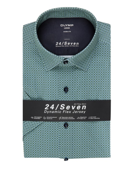 OLYMP Koszula z krótkim rękawem Luxor 24/Seven modern fit , Kolor: ZIELONY/ JASNOZIELONY/ MIĘTOWY (Obrazek 1)