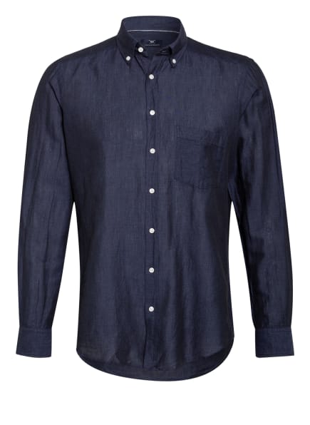 STROKESMAN'S Hemd Regular Fit mit Leinen, Farbe: DUNKELBLAU (Bild 1)