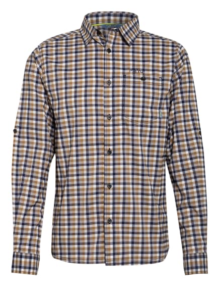 me°ru' Outdoor-Hemd PEANIA, Farbe: BEIGE/ DUNKELBLAU/ WEISS (Bild 1)