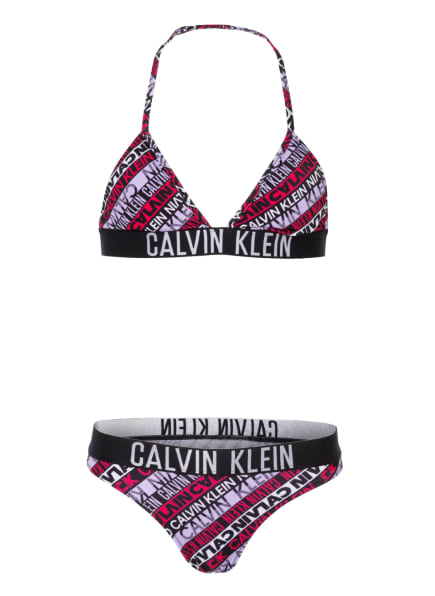 Calvin Klein Triangel-Bikini INTENSE POWER, Farbe: HELLLILA/ SCHWARZ/ PINK (Bild 1)