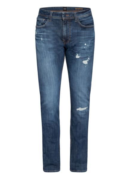 BOSS Destroyed Jeans DELAWARE Slim Fit, Farbe: 424 MEDIUM BLUE (Bild 1)