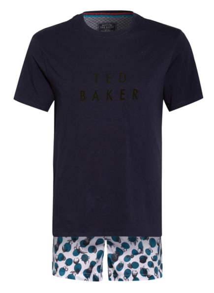 TED BAKER Shorty-Schlafanzug in Geschenkbox, Farbe: DUNKELBLAU/ WEISS/ PETROL (Bild 1)