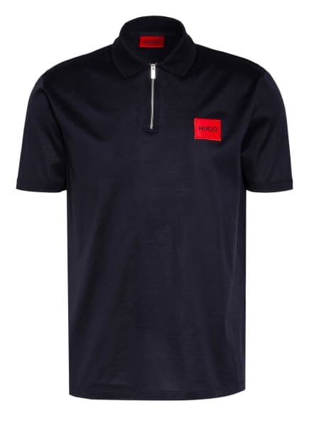 HUGO Jersey-Poloshirt DERESOM, Farbe: DUNKELBLAU/ ROT (Bild 1)