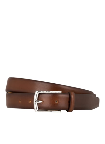 TIGER OF SWEDEN Leather belt ASENBY, Color: BROWN (Image 1)