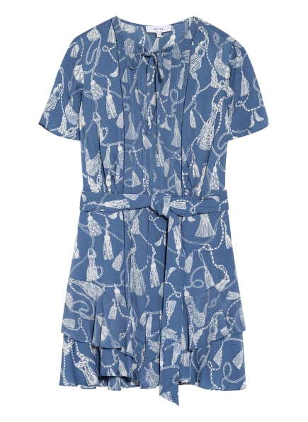 REISS Kleid CHARLIE, Farbe: BLAUGRAU/ WEISS (Bild 1)