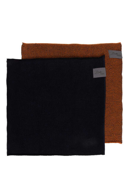 Bitz Set of 2 dishcloths , Color: BLACK/ BLUE/ ORANGE (Image 1)