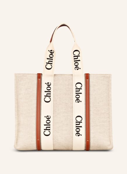 Chloé Shopper WOODY , Farbe: 90U WHITE - BROWN (Bild 1)