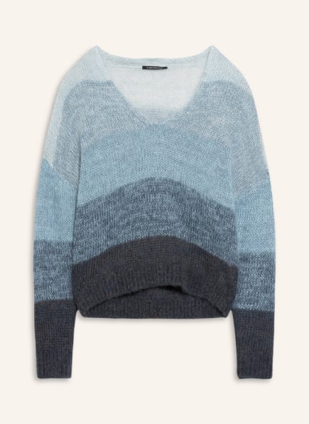 LUISA CERANO Sweter z dodatkiem alpaki, Kolor: JASNONIEBIESKI/ GRANATOWY/ CIEMNOBRĄZOWY (Obrazek 1)