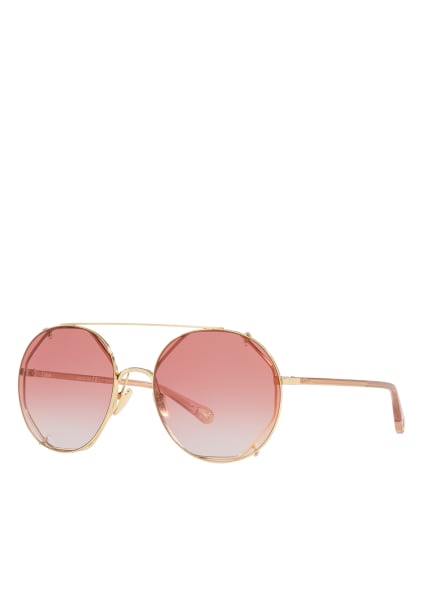 Chloé Sunglasses Sonnenbrille CH 0041S, Farbe: 2370U2 - GOLD/ PINK VERLAUF (Bild 1)