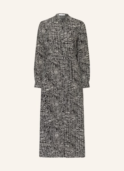 BOSS Kleid DELKAS mit Seide, Farbe: SCHWARZ/ WEISS (Bild 1)