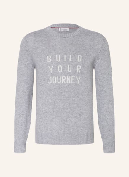 Brunello Cucinelli Cashmere-Pullover in Grau Damen Bekleidung Pullover und Strickwaren Pullover 