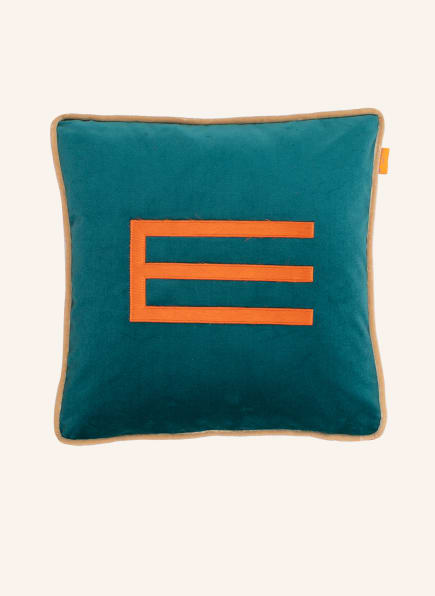 ETRO Home Dekoracyjna poszewka na poduszkę z aksamitu, Kolor: PETROL/ LILA/ POMARAŃCZOWY (Obrazek 1)