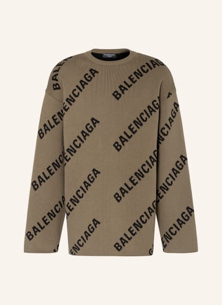 BALENCIAGA Oversized-Pullover, Farbe: KHAKI/ SCHWARZ (Bild 1)