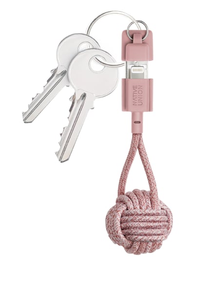 NATIVE UNION Schlüsselanhänger mit Ladekabel, Farbe: ROSÉ (Bild 1)