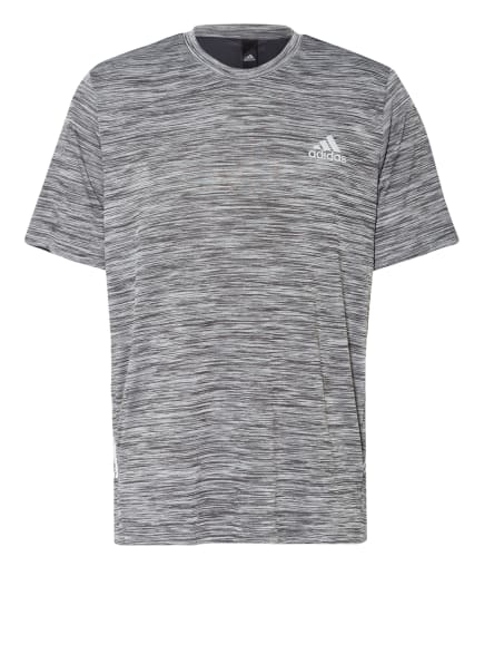 adidas T-Shirt mit Mesh-Einsatz, Farbe: DUNKELGRAU/ GRAU (Bild 1)
