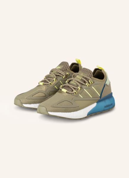 adidas Originals Sneaker ZX 2K BOOST, Farbe: GRÜN/ WEISS/ BLAU (Bild 1)