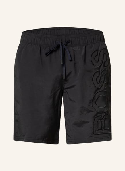 grey boss swim shorts