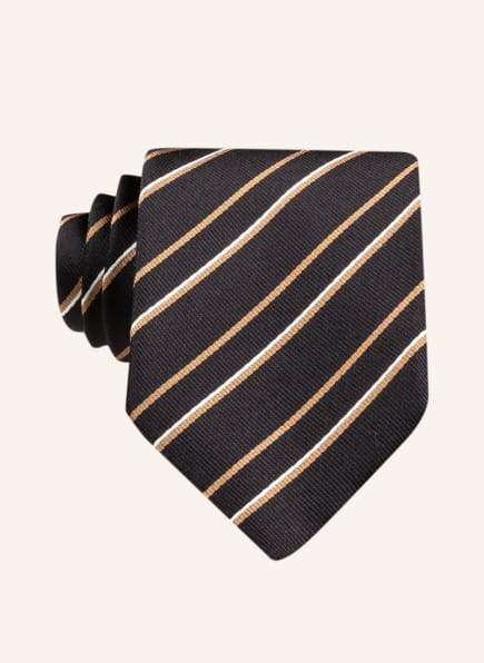 BOSS Krawatte, Farbe: SCHWARZ/ CAMEL/ WEISS (Bild 1)