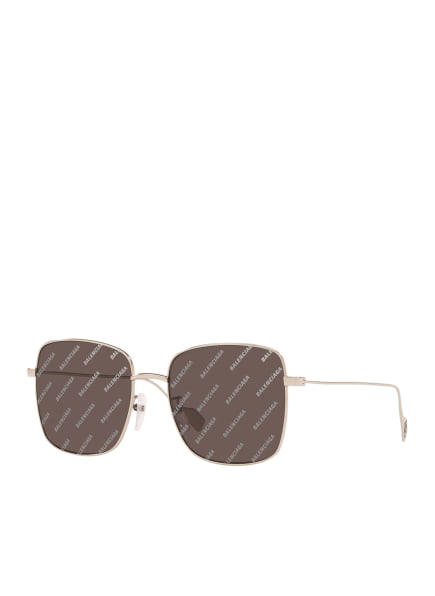 BALENCIAGA Sunglasses BB0087SK, Color: 4240L8 - SILVER/BROWN (Image 1)