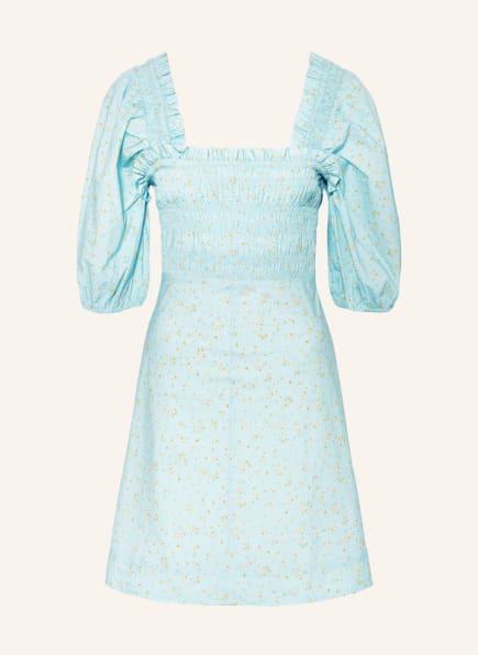 GANNI Kleid mit 3/4-Arm , Farbe: HELLBLAU/ DUNKELGELB/ GRÜN (Bild 1)