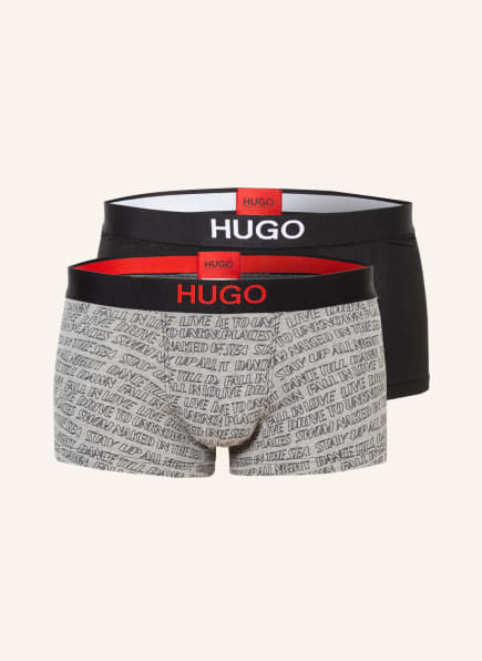 HUGO 2er-Pack Boxershorts , Farbe: SCHWARZ/ GRAU (Bild 1)