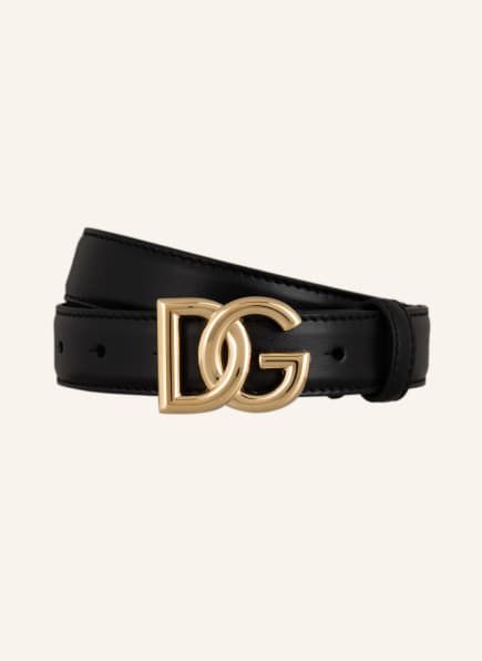 DOLCE & GABBANA Leather belt, Color: BLACK (Image 1)