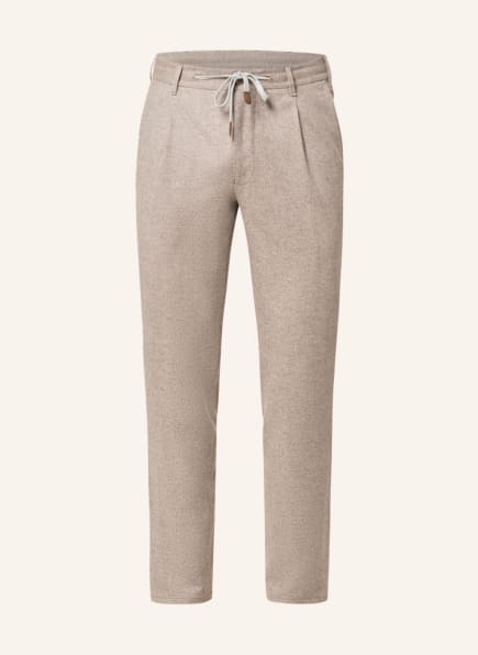 EDUARD DRESSLER Spodnie garniturowe w stylu dresowym shaped fit , Kolor: 072 BEIGE (Obrazek 1)