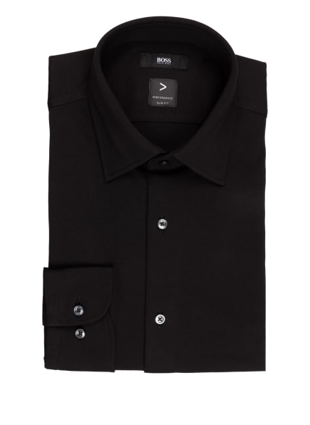 BOSS Jerseyhemd HANK Slim Fit, Farbe: SCHWARZ (Bild 1)