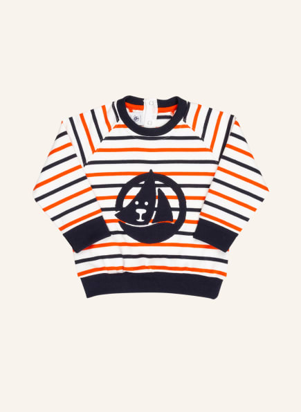 PETIT BATEAU Sweatshirt , Farbe: WEISS/ DUNKELBLAU/ ORANGE (Bild 1)