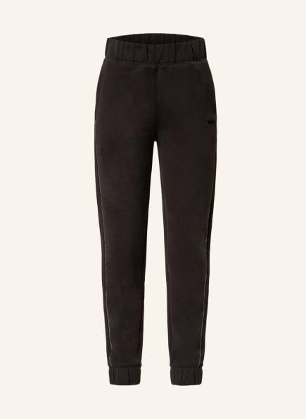 BOSS Pants EJOY in jogger style with sequin trim, Color: BLACK (Image 1)