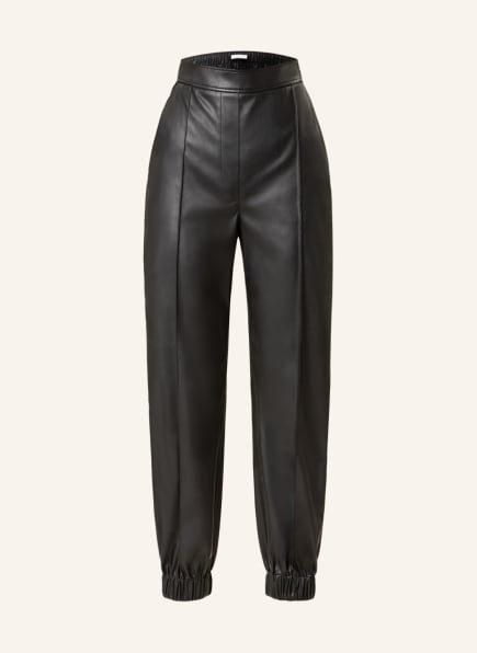 BOSS Trousers TERUNA in leather look, Color: BLACK (Image 1)