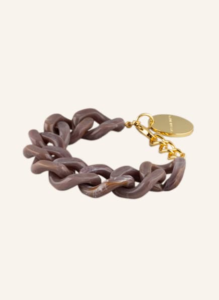 VANESSA BARONI Armband FLAT CHAIN, Farbe: TAUPE/ GOLD (Bild 1)
