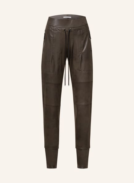 RAFFAELLO ROSSI Hose CANDY in Lederoptik, Farbe: KHAKI (Bild 1)