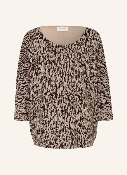 FREEQUENT Sweter JONE z rękawem 3/4, Kolor: CZARNY/ CAMELOWY (Obrazek 1)