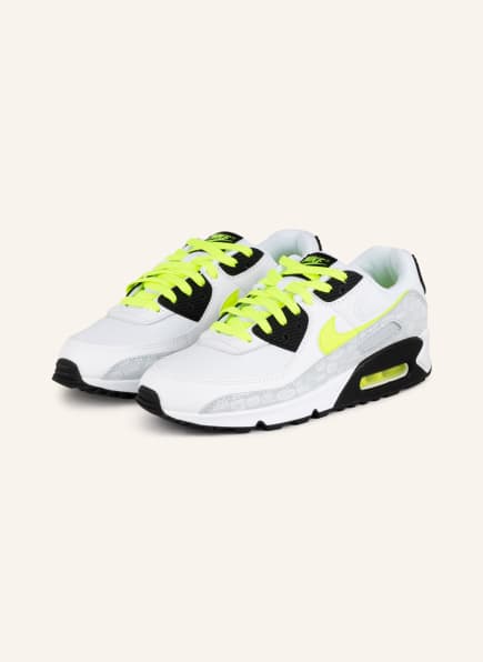 Nike Sneaker AIR MAX 90, Farbe: WEISS/ SCHWARZ/ NEONGRÜN (Bild 1)