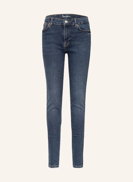 Pepe Jeans Jeans Slim Fit mit Schmucksteinbesatz, Farbe: BLAU (Bild 1)
