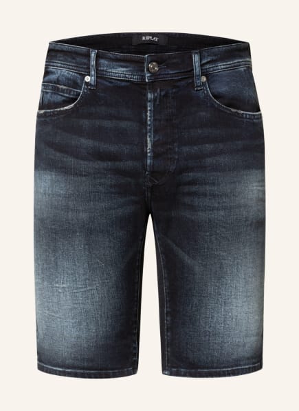REPLAY Szorty jeansowe tapered fit, Kolor: 007 DARK BLUE (Obrazek 1)