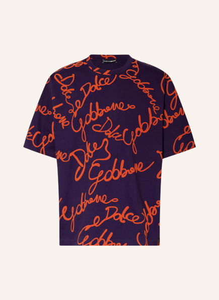 DOLCE & GABBANA Oversized-Shirt, Farbe: DUNKELLILA/ ORANGE (Bild 1)