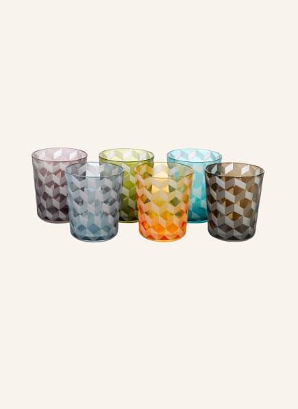 pols potten Set of 6 drinking glasses , Color: BLUE/ ORANGE/ GREEN (Image 1)