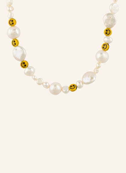 WALD Halskette SMILIE DUDE, Farbe: WEISS/ GELB/ GOLD (Bild 1)