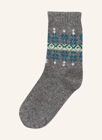 FALKE Socken SNOWY FAIR ISLE BOOT, Farbe: GRAU (Bild 1)