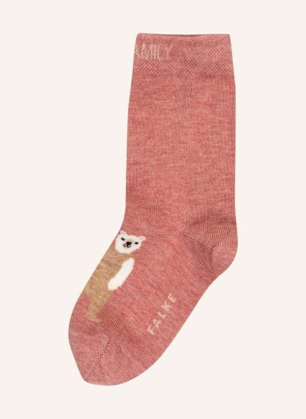 FALKE Socken BEAR FAMILY , Farbe: HELLROT/ ECRU/ BEIGE (Bild 1)
