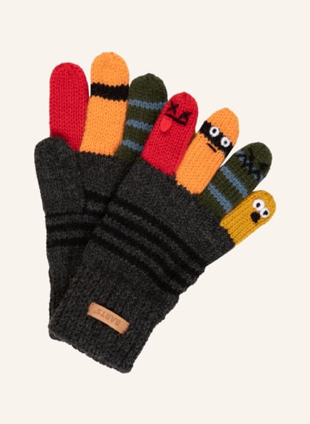 Barts Handschuhe PUPPETEER, Farbe: DUNKELGRAU/ DUNKELGELB/ ROT (Bild 1)