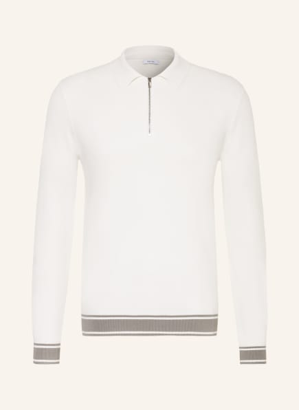 REISS Strick-Poloshirt JERICHO Regular Fit, Farbe: ECRU/ GRAU (Bild 1)