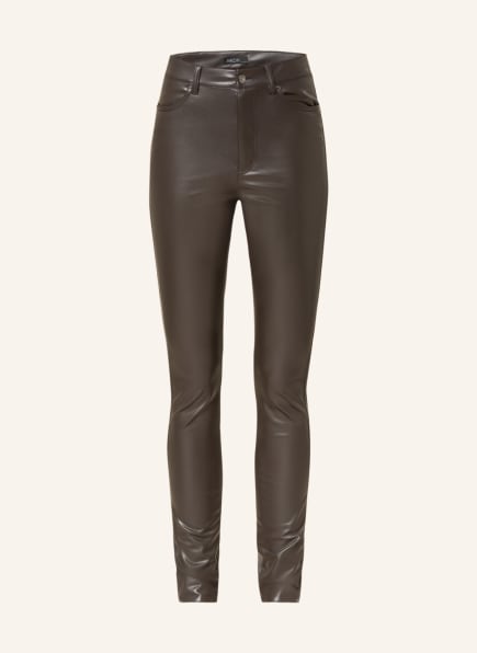 MARC CAIN Trousers in leather look, Color: 695 moro (Image 1)