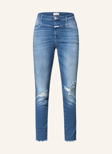 CLOSED Destroyed Jeans SKINNY PUSHER, Farbe: MBL MID BLUE (Bild 1)