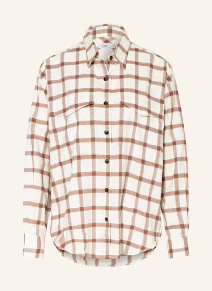 CLOSED Shirt blouse in flannel , Color: ECRU/ BROWN/ GRAY (Image 1)