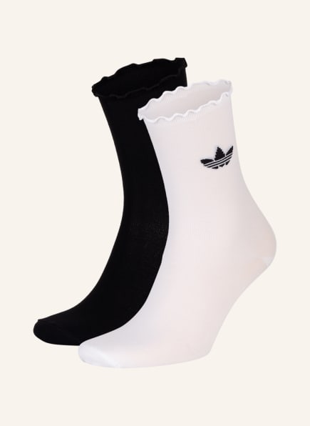 adidas Originals 2er-Pack Socken CREW, Farbe: WHITE/BLACK (Bild 1)